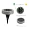 Glitzhome® 5.25" Solar Powered Disk Outdoor Pathway Lights, 4ct.